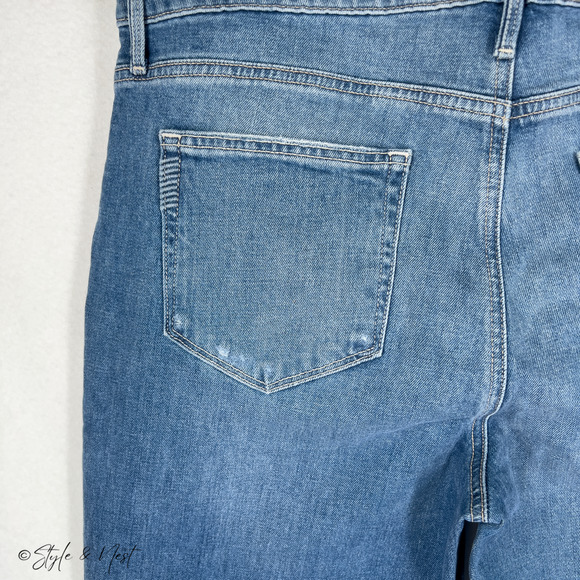 PAIGE Cindy High Rise Straight Ankle Jeans Destructed Women's Size 34 NWT - Picture 10 of 12